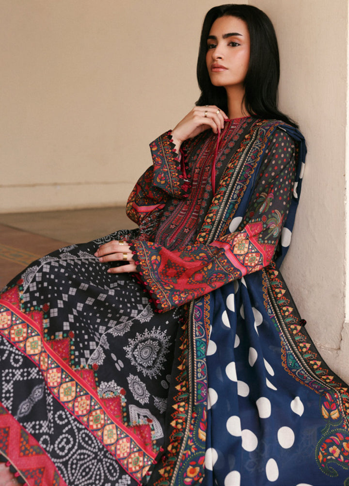 Amaya by Zaha Unstitched Printed Lawn 3 Piece Suit ZK26UAL Noira APL26-03 - Casual Collection