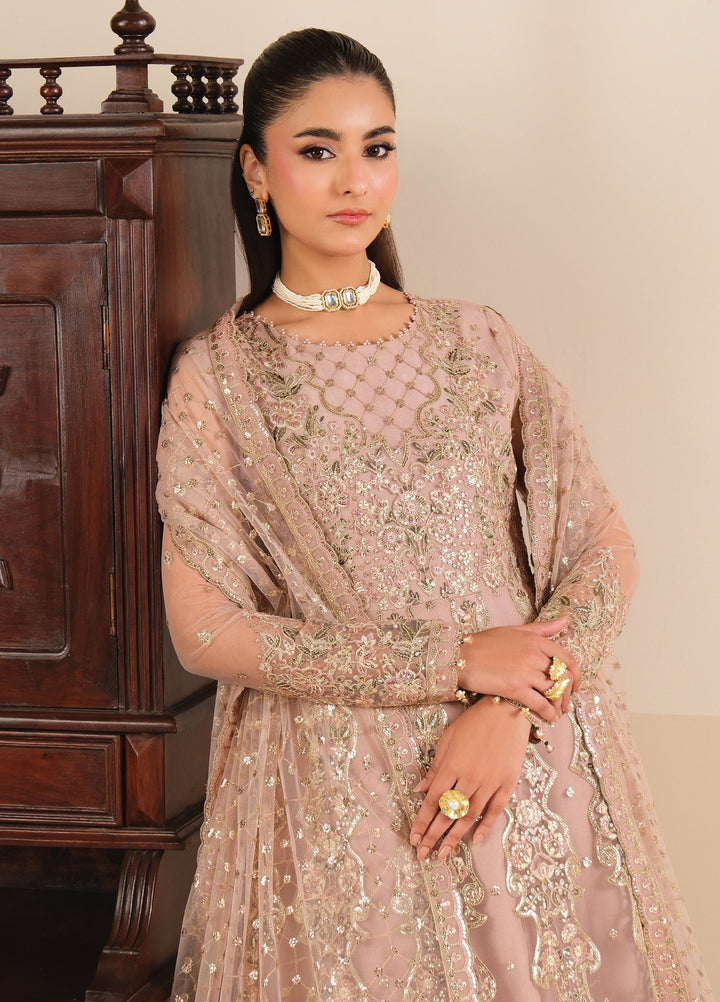 Alizeh Fashion Unstitched Embroidered Net 3 Piece Suit AF26UNF ROSHNI AF-NT-2256 - Festive Collection