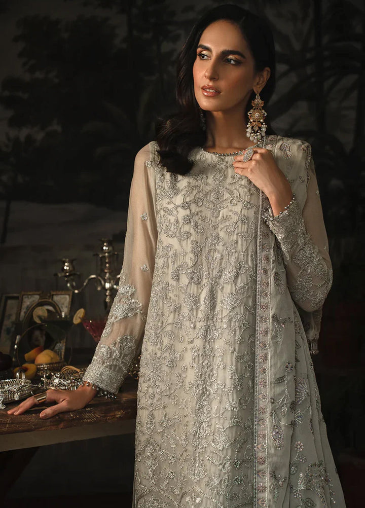 Zarif Women Unstitched Embroidered Chiffon 3 Piece Suit ZR26UFC ZLR 05 SANDY - Festive Collection