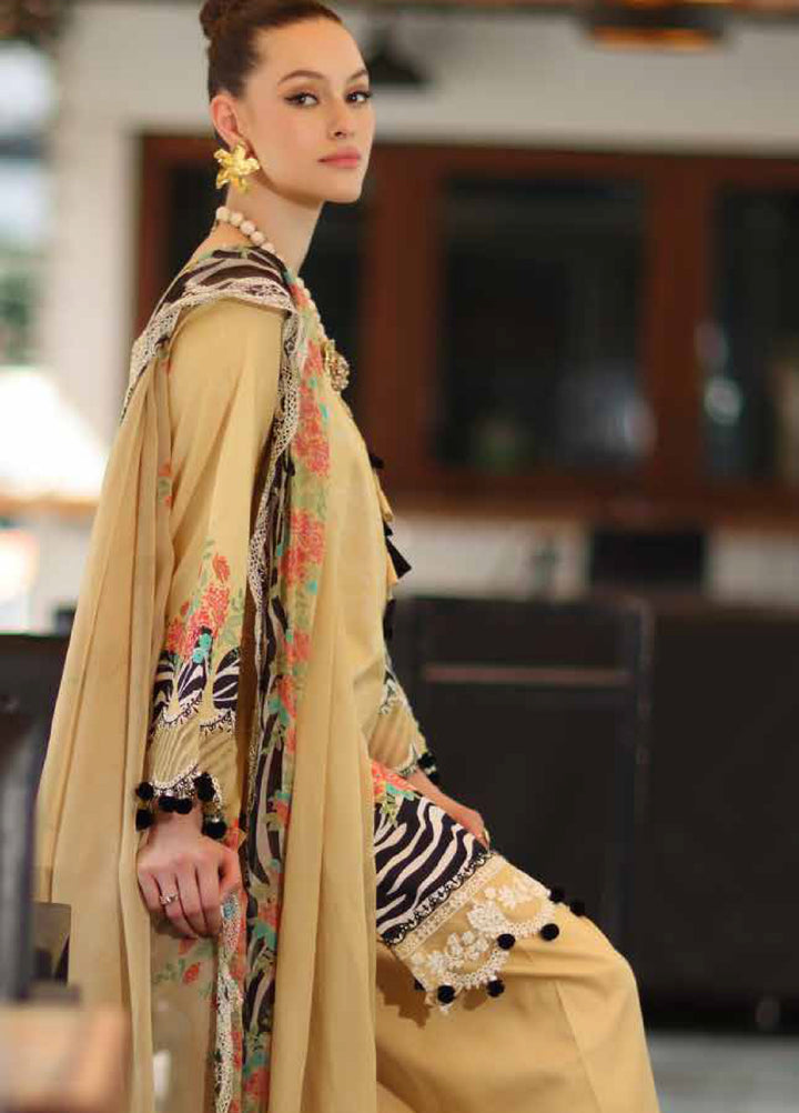 Combination by Charizma Unstitched Embroidered Luxury Lawn 3 Piece Suit CHR26UC CC6-06 - Summer Collection