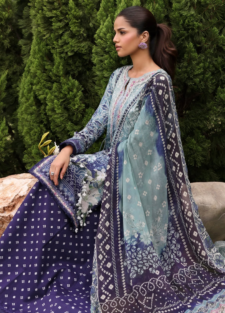 Belladore by Elaf Premium Unstitched Printed Lawn 3 Piece Suit EL26ULB Eclair EPA-5A - Summer Collection