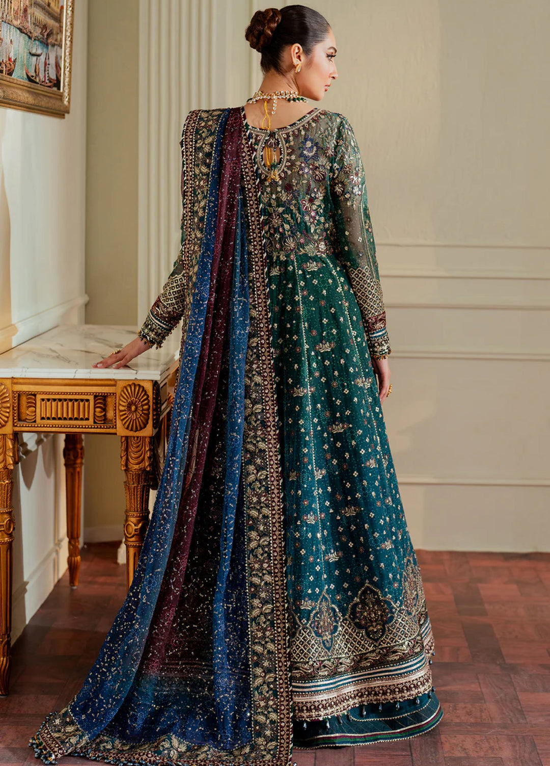 Chantelle by Baroque Unstitched Chiffon Embroidered Suits 3 Piece BQ25FC CH13-03 - Festive Collection
