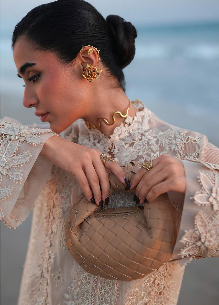 Sahil by Qalamkar Unstitched Embroidered Luxury Lawn 3 Pcs Suit QLK26US SA-15 Nehan - Summer