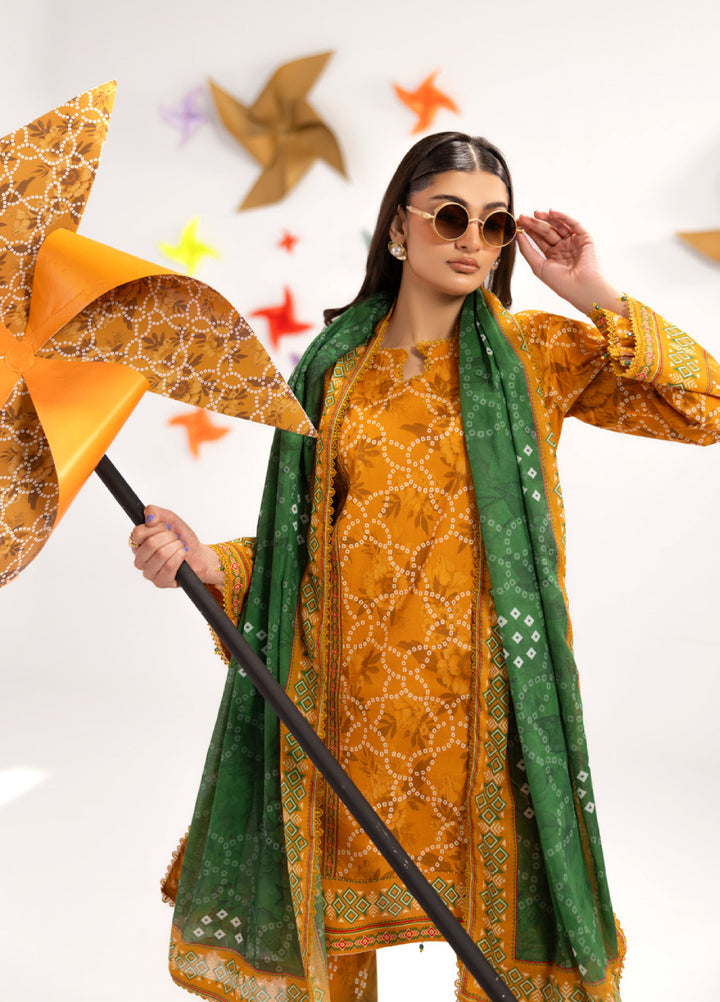 Coco Popup by Al Zohaib Unstitched Printed Lawn 3 Piece Suit AZ26UCP D-2 - Summer Collection