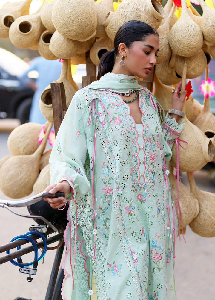 Wild Flower by Zaha Unstitched Embroidered Lawn 3 Piece Suit ZK26UWL ZF26-12 Jade Vine Reverie - Festive Collection