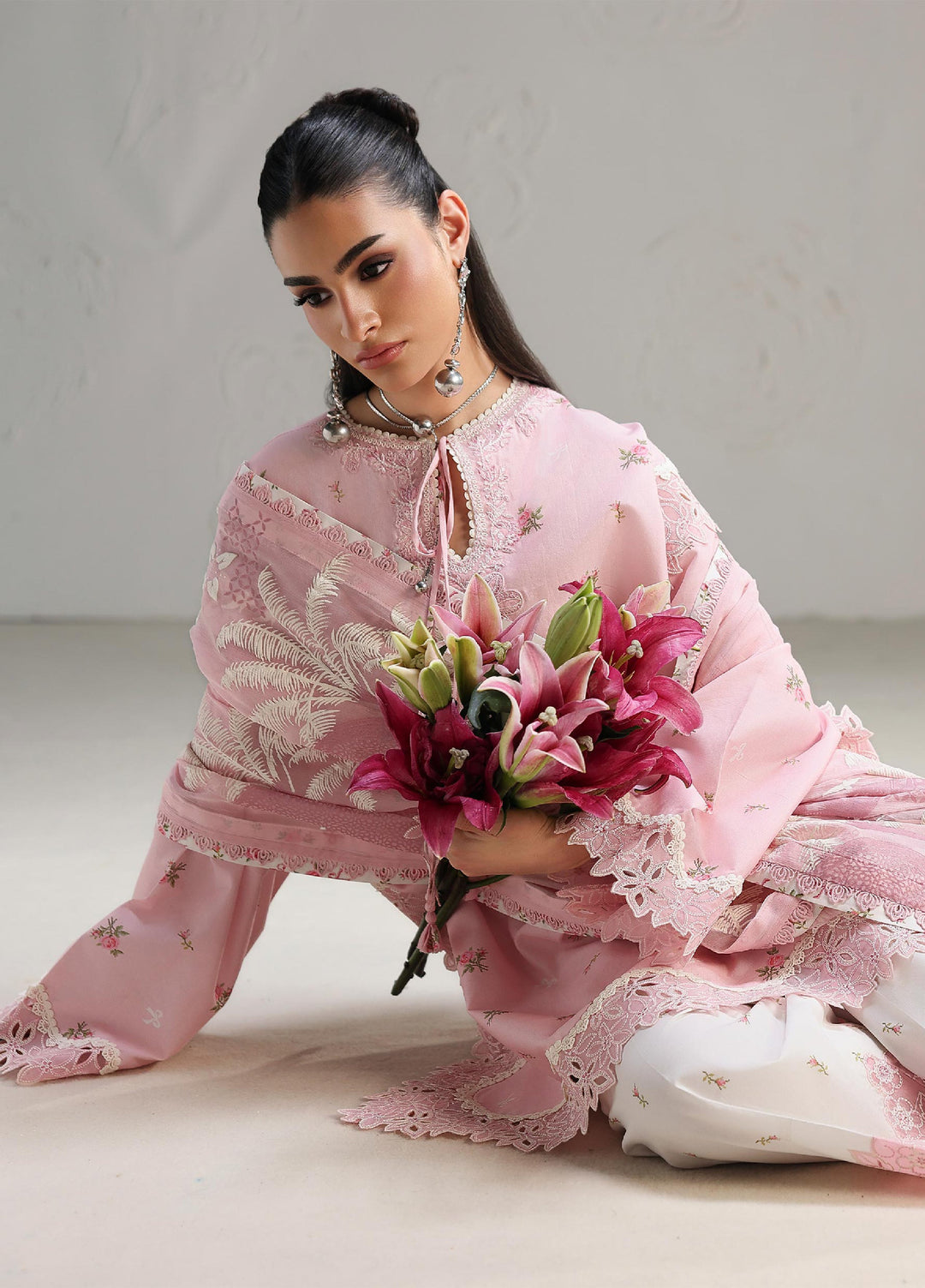 Q Prints by Qalamkar Unstitched Printed Lawn 3 Piece Suit QLK26UQL Rimah QQP-02(A) - Summer Collection