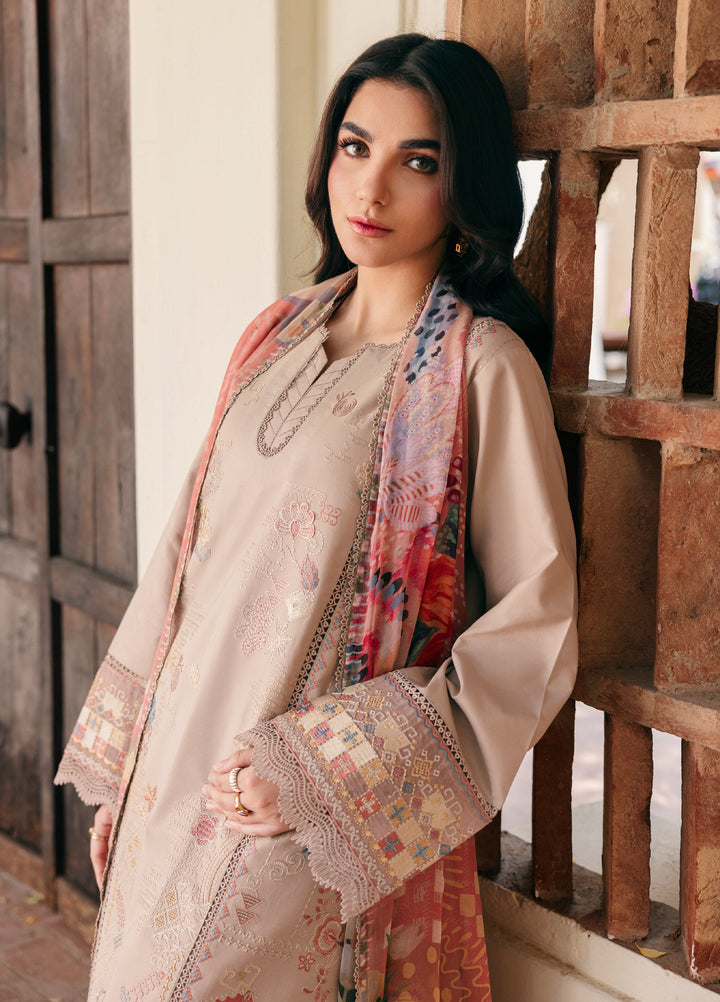 Zync by Florent Unstitched Embroidered Lawn 3 Piece Suit FL26ULZ FZ-4B - Lawn Collection