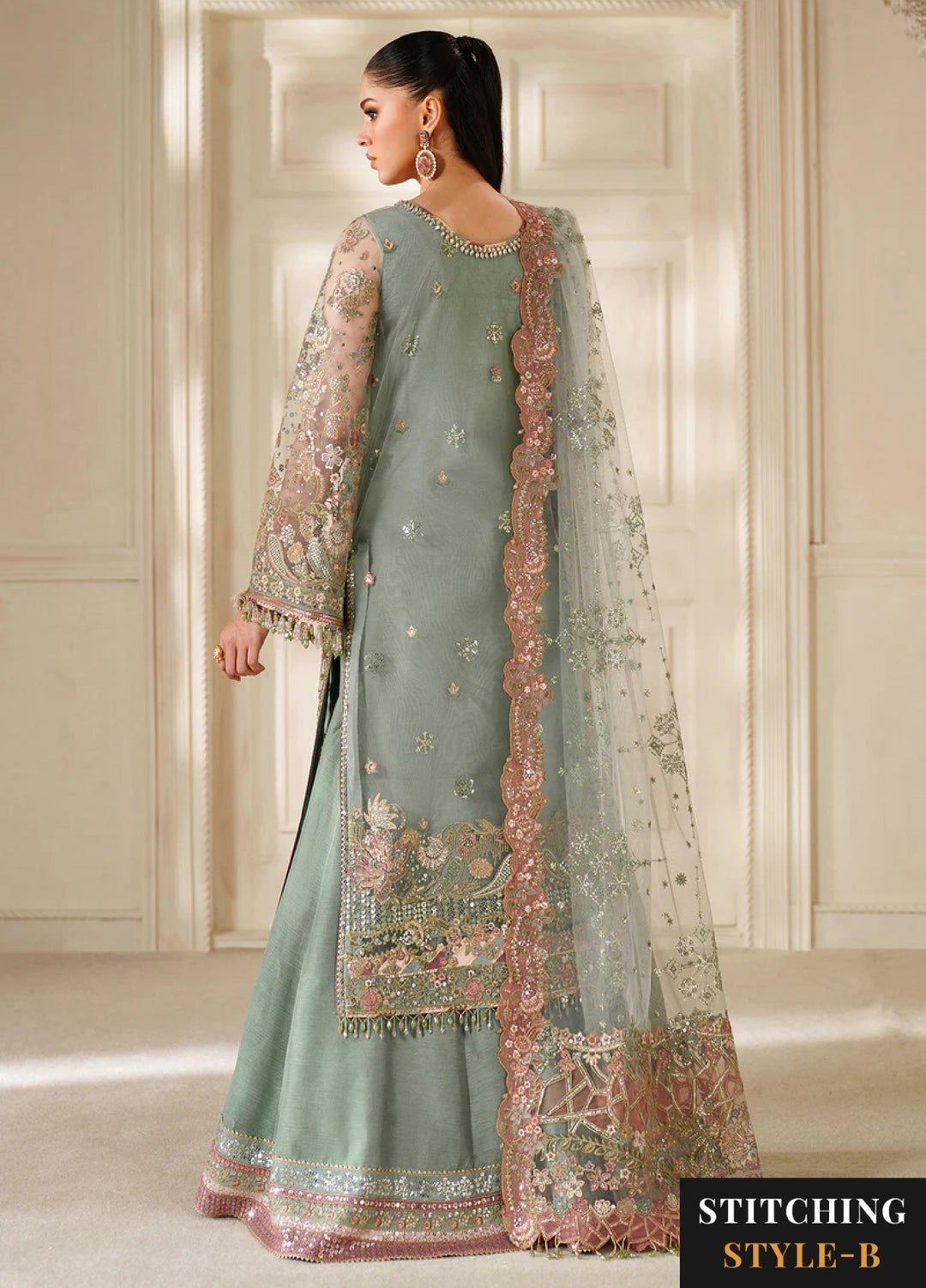 Chantelle by Baroque Unstitched Embroidered Organza 3 piece BQ25CF V14- D 06 - Formals Collection