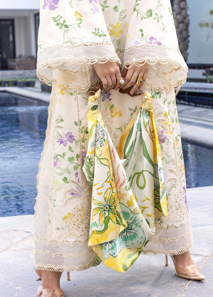 Flow by Crimson Unstitched Embroidered Lawn 3 Piece Suit CR26UFL D4 A-Opal - Festive Collection