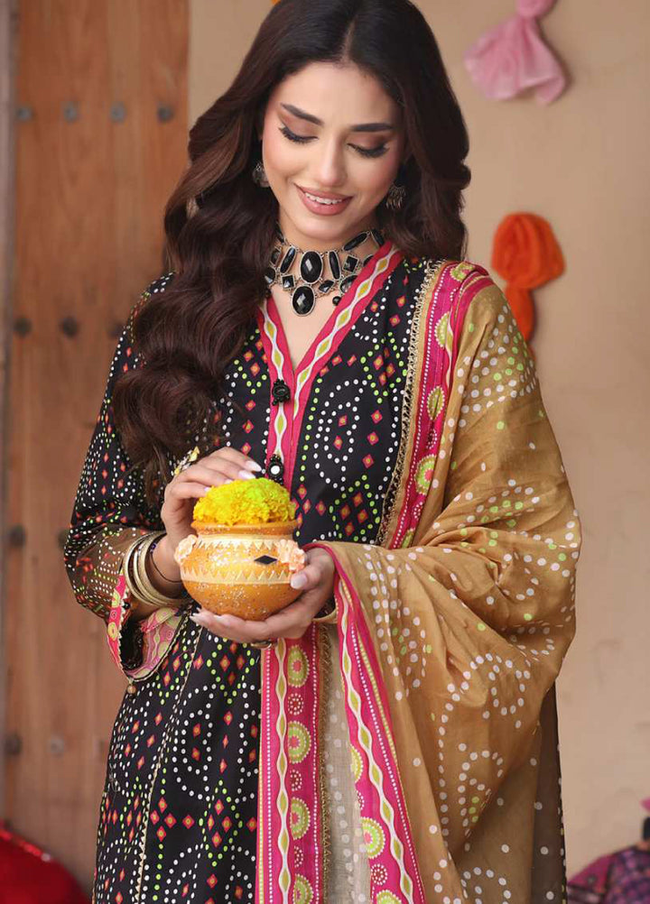 Heritage Series by AL Zohaib Unstitched Printed Chunri Lawn 3 Piece Suit AZ26UCH D-2 - Festive Collection