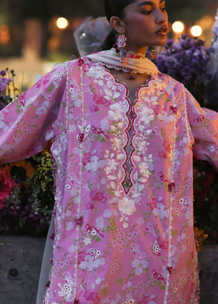Wild Flower by Zaha Unstitched Embroidered Lawn 3 Piece Suit ZK26UWL ZF26-03 Peony Reverie - Festive Collection