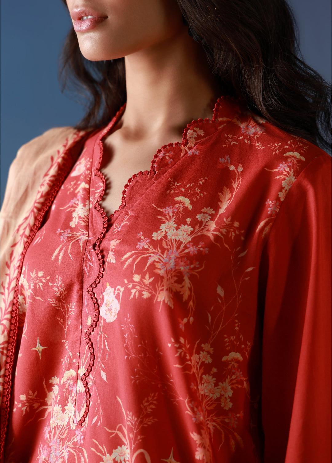 Mirha by Sahar Unstitched Printed Lawn 3 Piece Suit SS1-26-11 Crimson Heirloom - Summer Collection