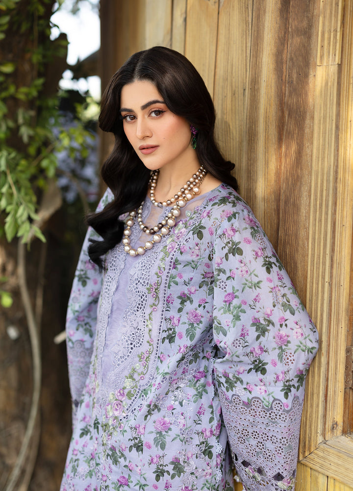 Elaf Premium Chikankari Unstitched Printed Lawn 3 Piece Suit EL26UPC ERC-6B IRIS - Summer Collection