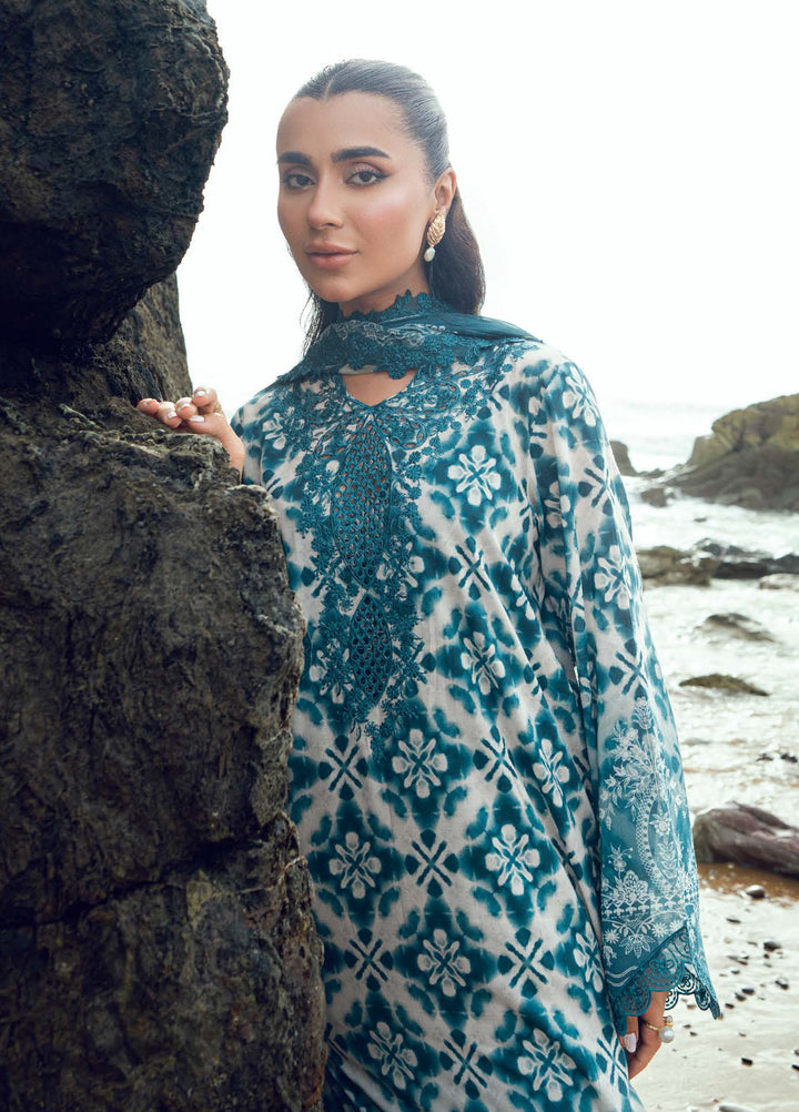Gardenia by Nureh Unstitched Embroidered Lawn 3 Piece Suit NU26UGL NSG-204 - Summer Collection