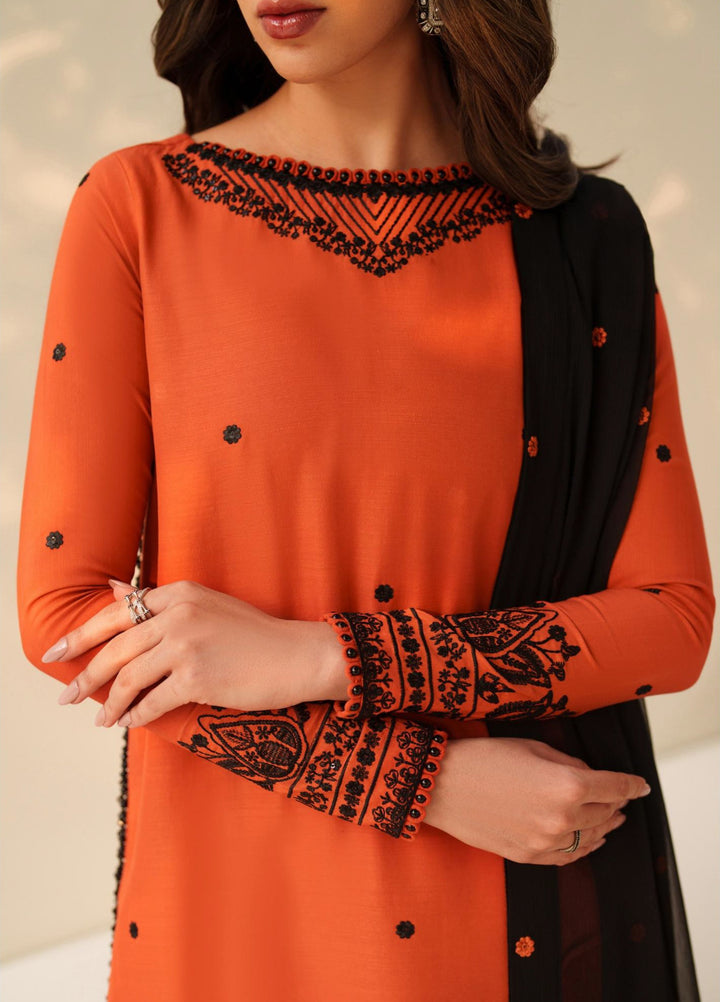 Tabeer by Zarif Unstitched Silk Embroidered 3 Piece Suit ZR26UT ZE-TS-05 SANGRIA - Winter Collection