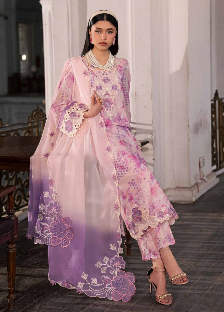 Maya by Nureh Unstitched Embroidered Luxury Lawn 3 Piece Suit NU26ULM NS-165 - Summer Collection