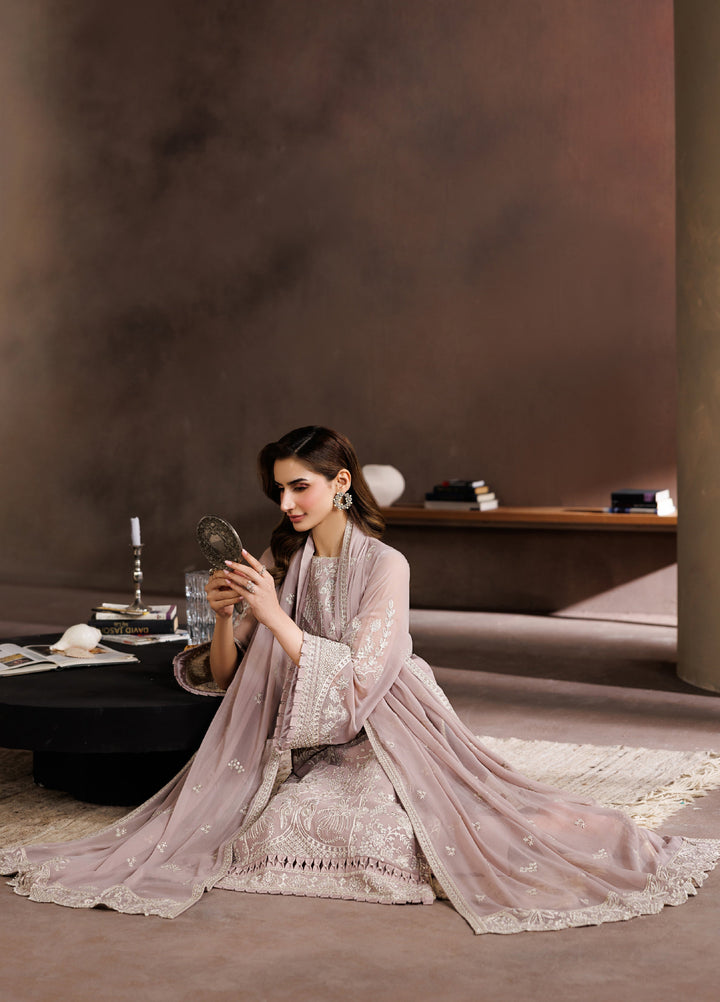 Zaryah by Zarif Unstitched Embroidered Chiffon 3 Piece Suit ZR26UZF ZF-ZYR-SUNEHRI-08 - Festive Collection