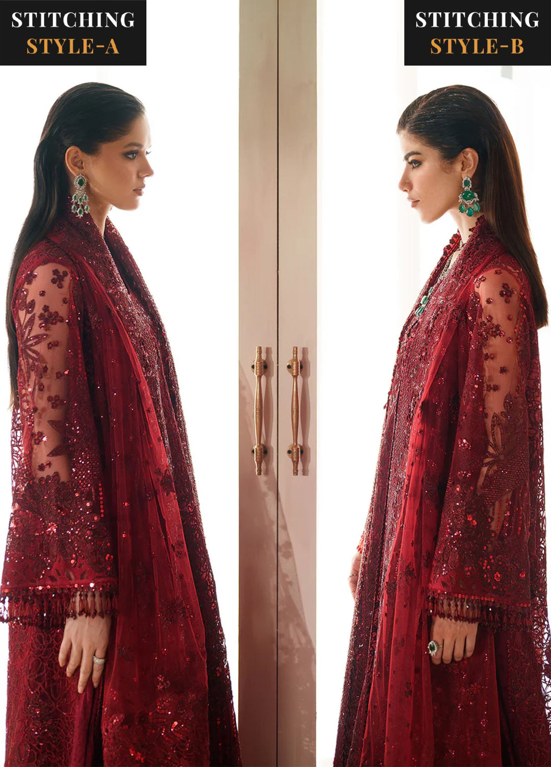 Chantelle by Baroque Unstitched Embroidered Organza 3 piece BQ25CF V14- D 01 - Formals Collection