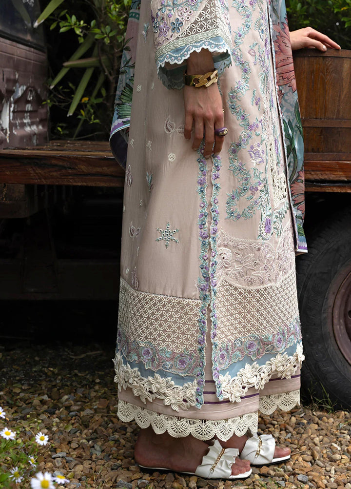 Mon Tresor by Esmel Unstitched Embroidered Luxury Lawn 3 Piece Suit EML26UMT D2-Aria - Summer Collection