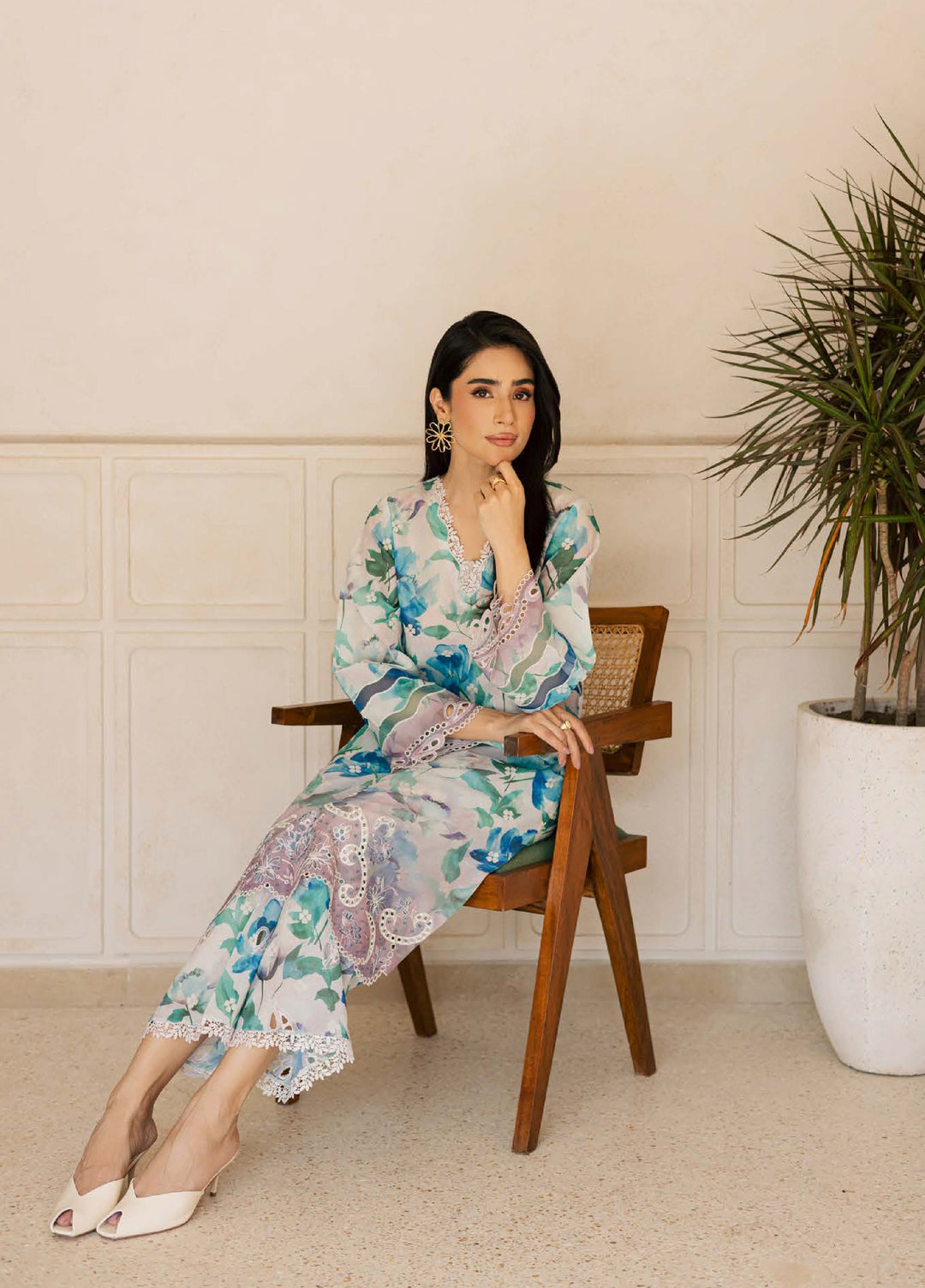 Ballerina by Nureh Unstitched Chikankari Embroidered Lawn 2 Piece Suit NU26UBCL NU2-210 - Summer Collection