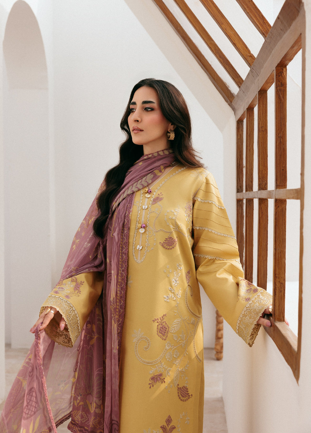 Zync by Florent Untitched Lawn Embroidered 3 Piece Suit FL26UZ FZ-1B - Summer Collection