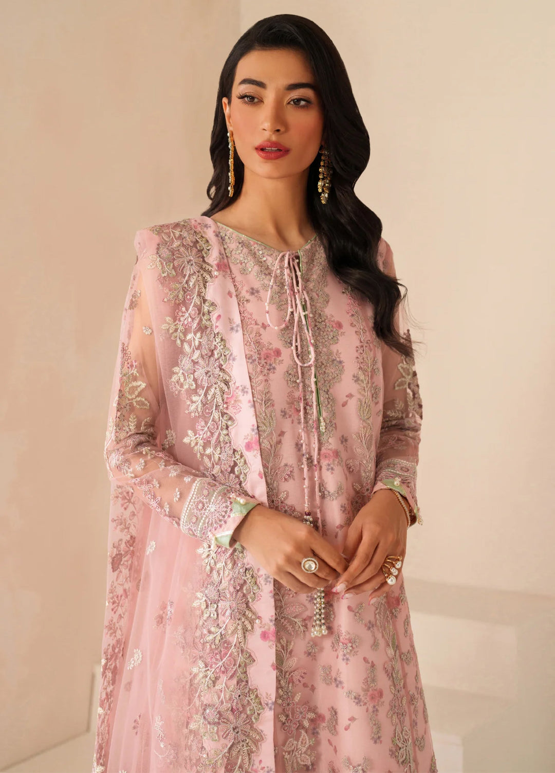 Xenia Formal Unstitched Luxury Net Suits 3 Piece XE25FL Ashal - Formals Collection