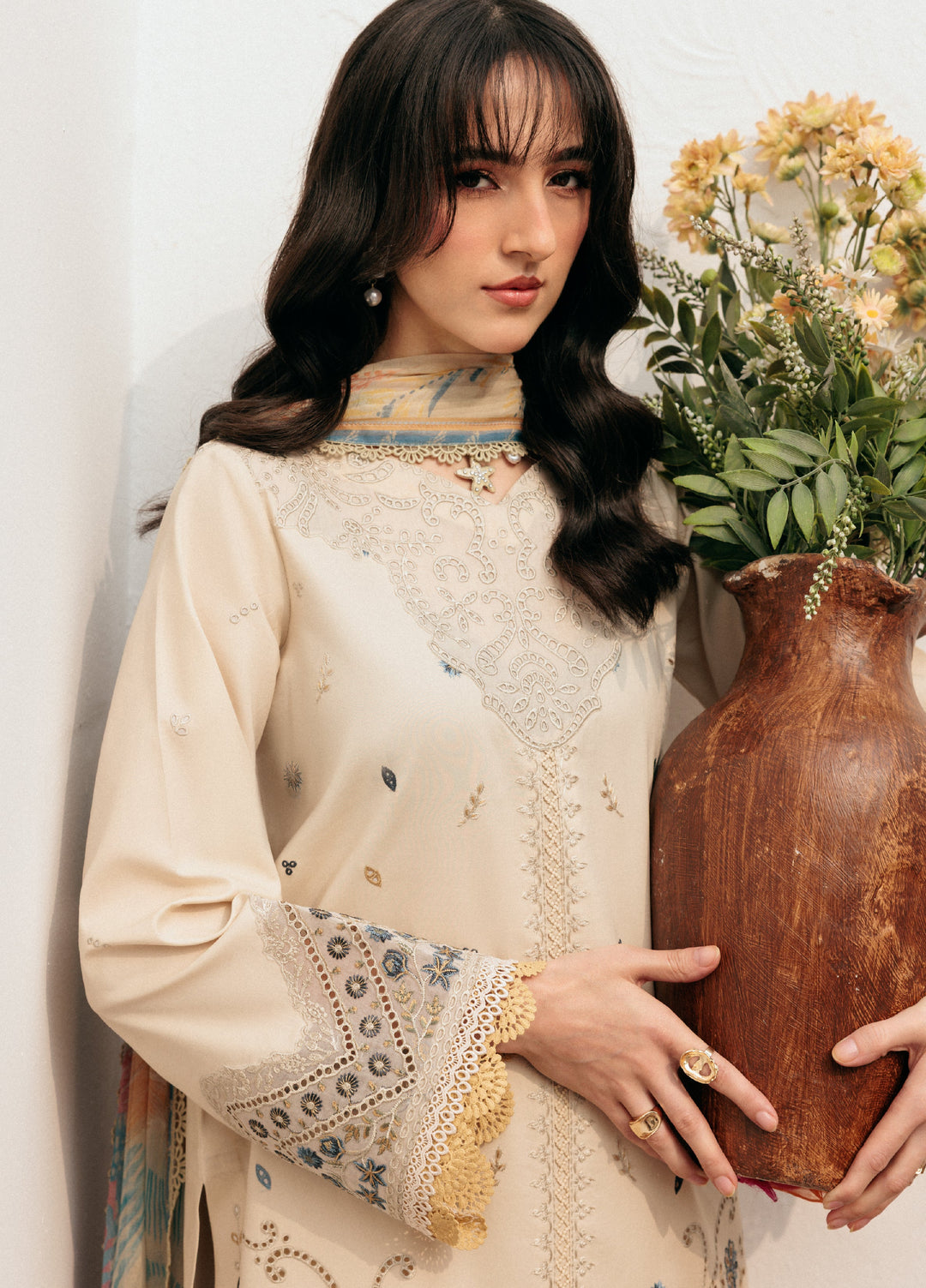 Zync by Florent Untitched Lawn Embroidered 3 Piece Suit FL26UZ FZ-3A - Summer Collection