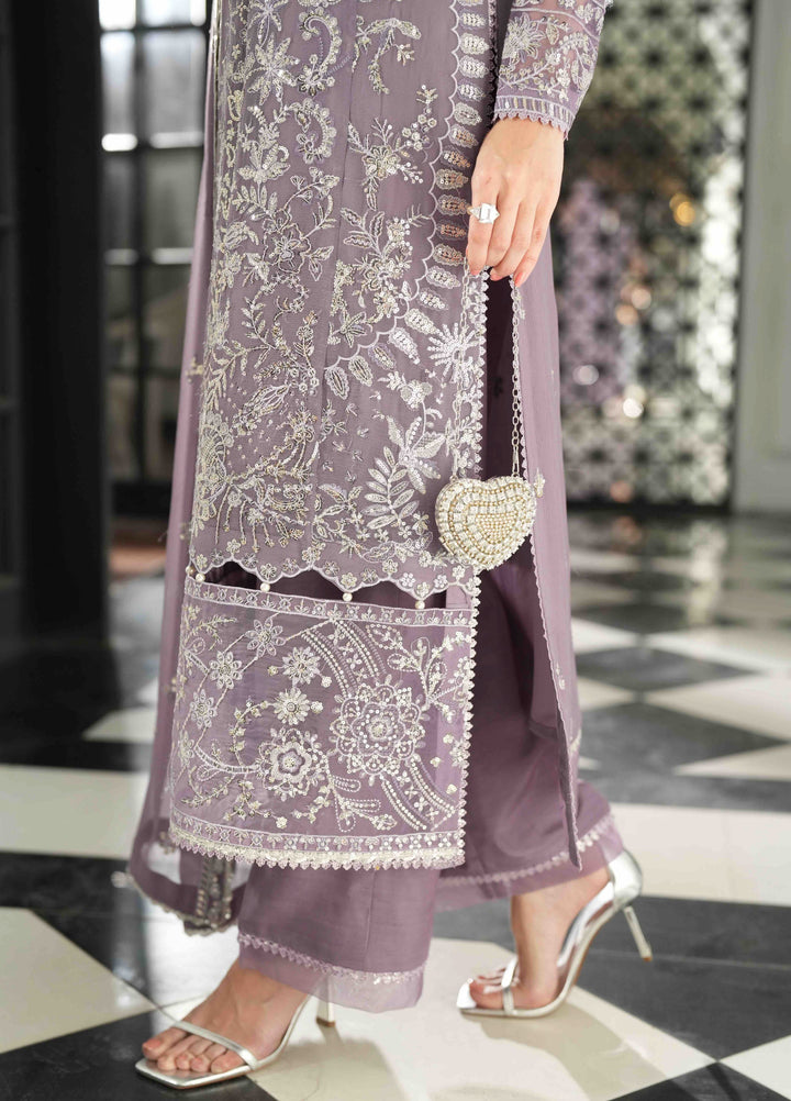 Maison d'or by Sahane Unstitched Embroidered Chiffon 3 Piece Suit CT-27001 PERIWINKLE - Festive Collection