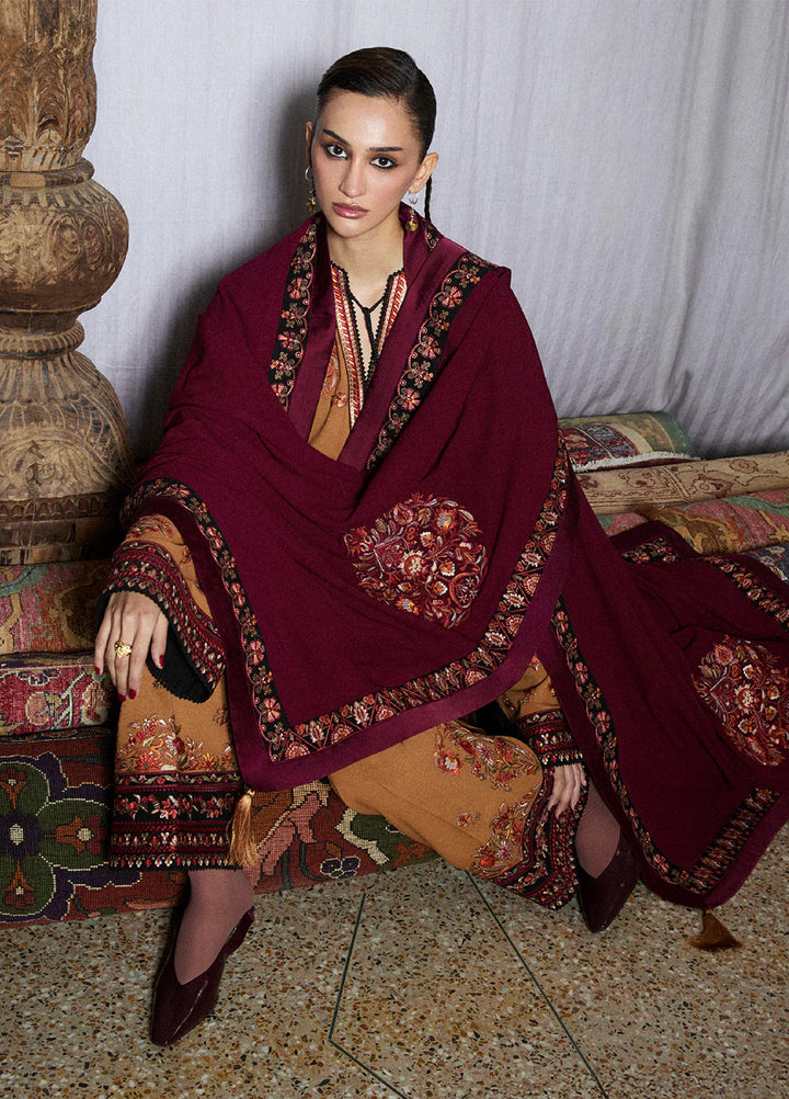 Jugnu by Hussain Rehar Unstitched Karandi Embroidered Suits 3 Piece HR25JW Zrov - Winter Collection