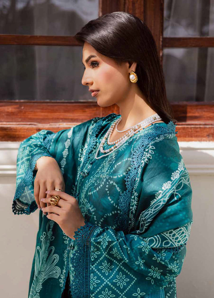Rania by Nureh Unstitched Printed Lawn 3 Piece Suit NU26ULR NR-04 - Casual Collection