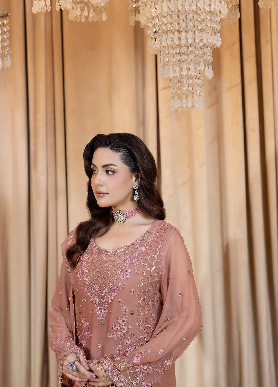 Daastan Raum by Sarb Unstitched Embroidered Chiffon 3 Piece Suit RS26UCD DCL-01 - Festive Collection