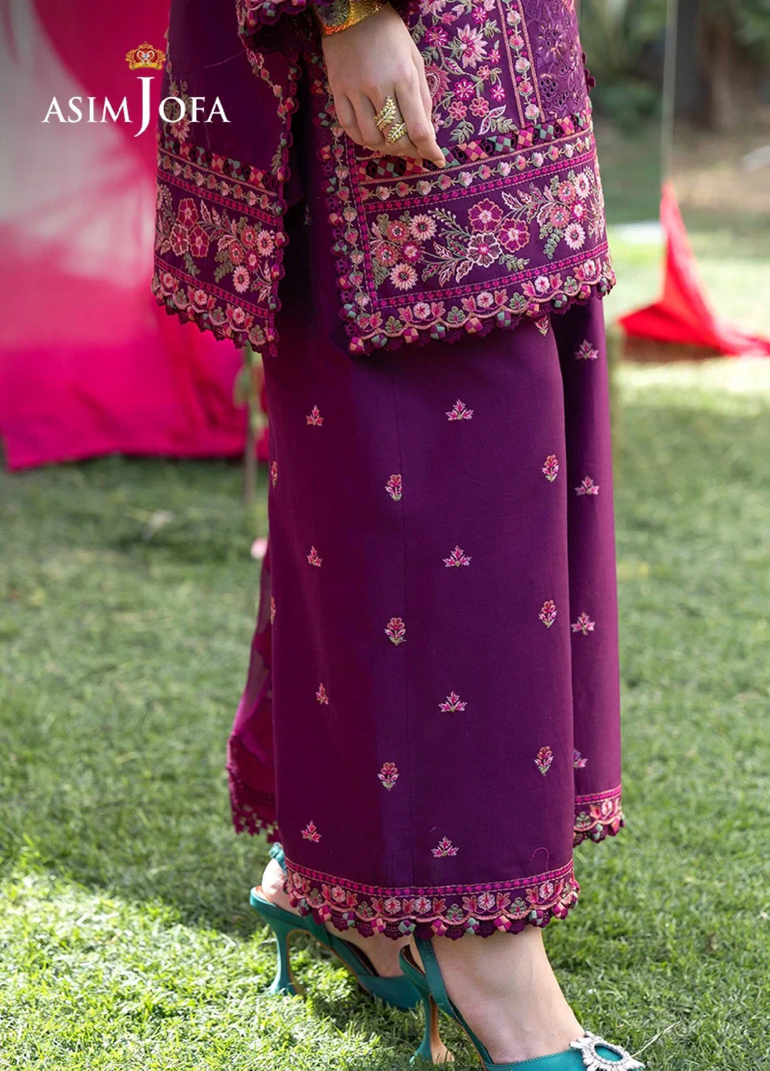 Asim Jofa Unstitched Embroidered Luxury Lawn 3 Piece Suit AJ26ULL AJULW-07 - Festive Collection
