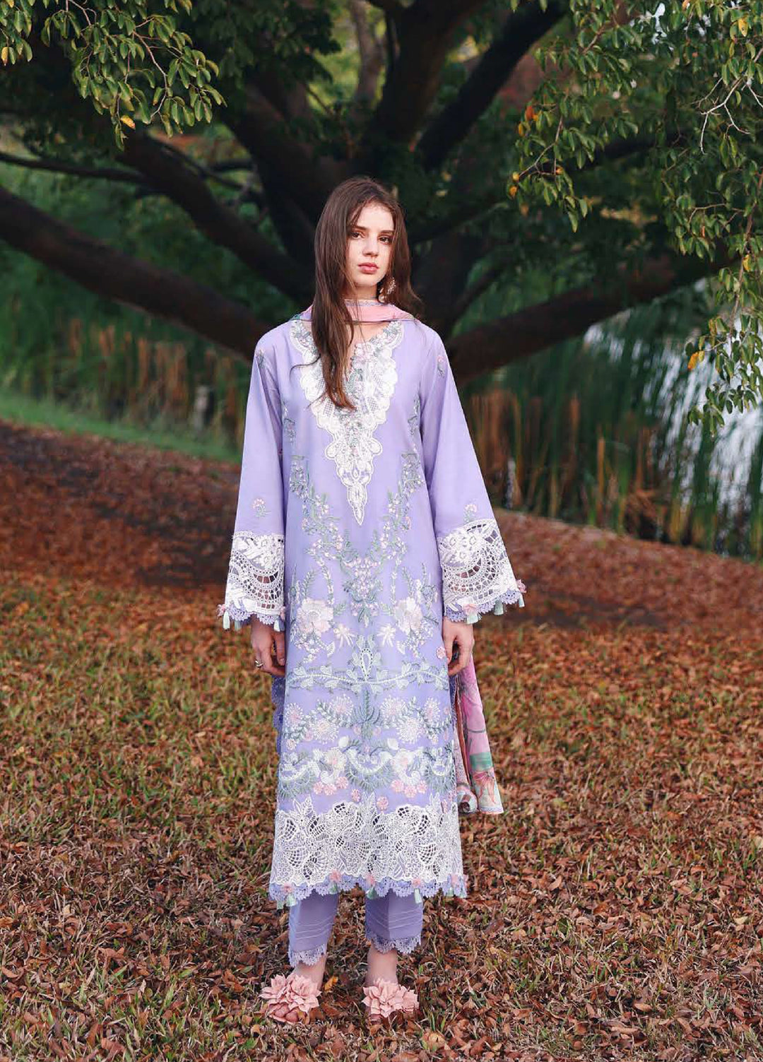 The Secret Garden by Mushq Unstitched Embroidered Lawn 3 Piece Suit MU26ULSG Hidden Dahlia HUNSS260207 - Festive Collection