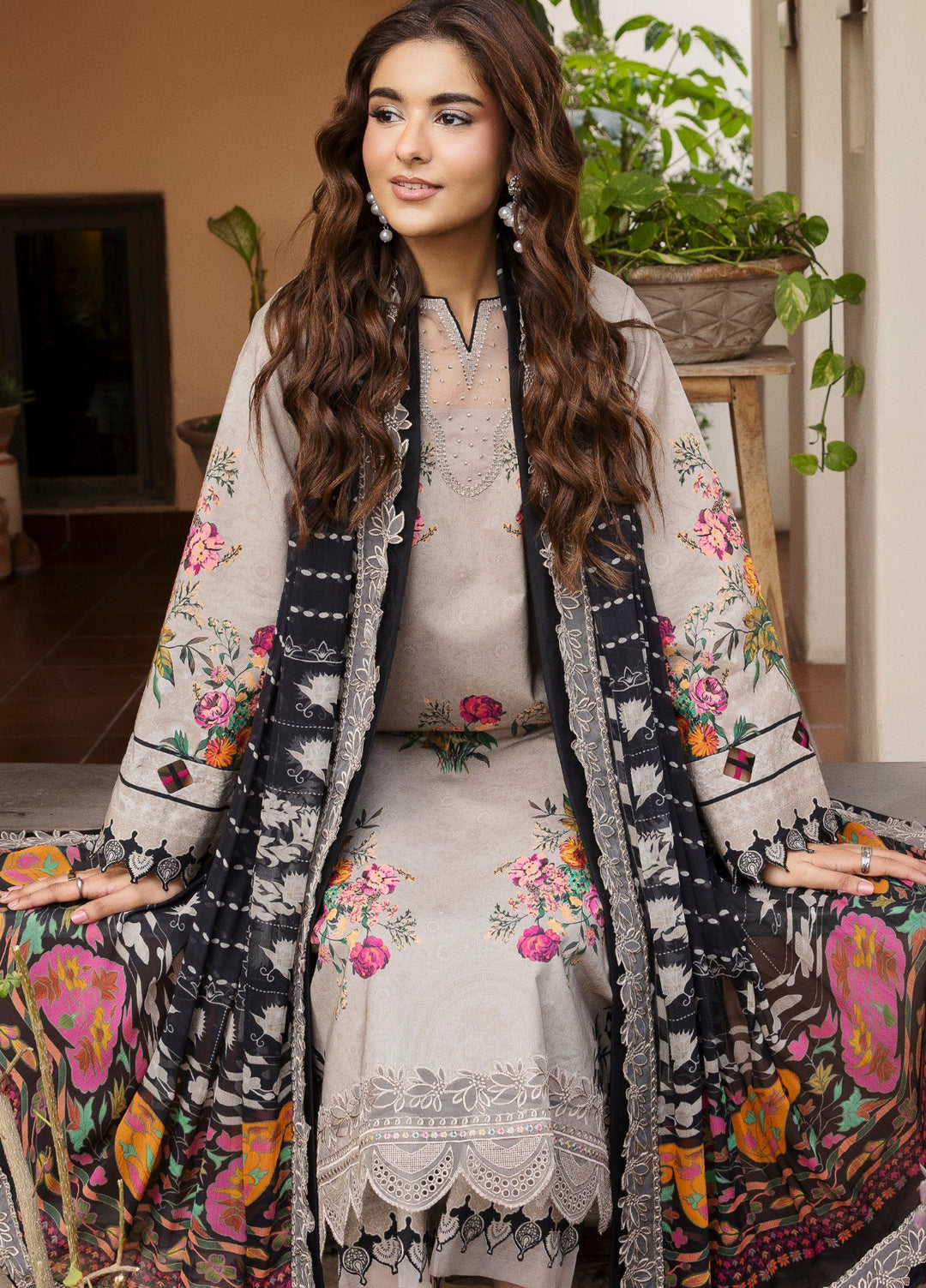 Andaaz by Charizma Unstitched Embroidered Lawn 3 Piece Suit CHR26UAL CAD6-08 - Summer Collection