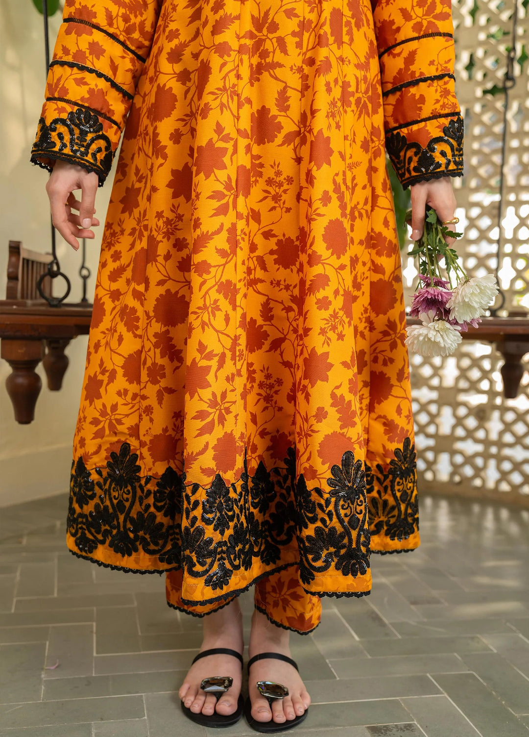 Mah e Noor Intermix by Panache 3 Piece Khaddar Sienna - Winter Collection