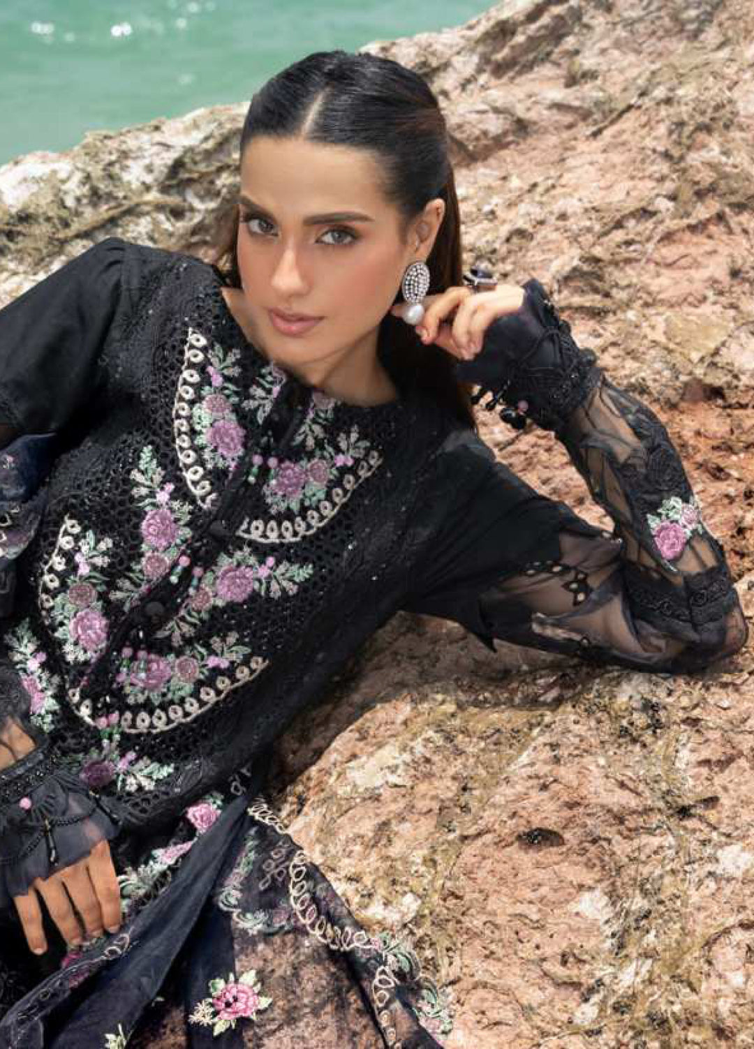 Mahiymaan by Al Zohaib Unstitched Embroidered Luxury Lawn 3 Piece Suit AZ26UM D-3 - Festive Collection