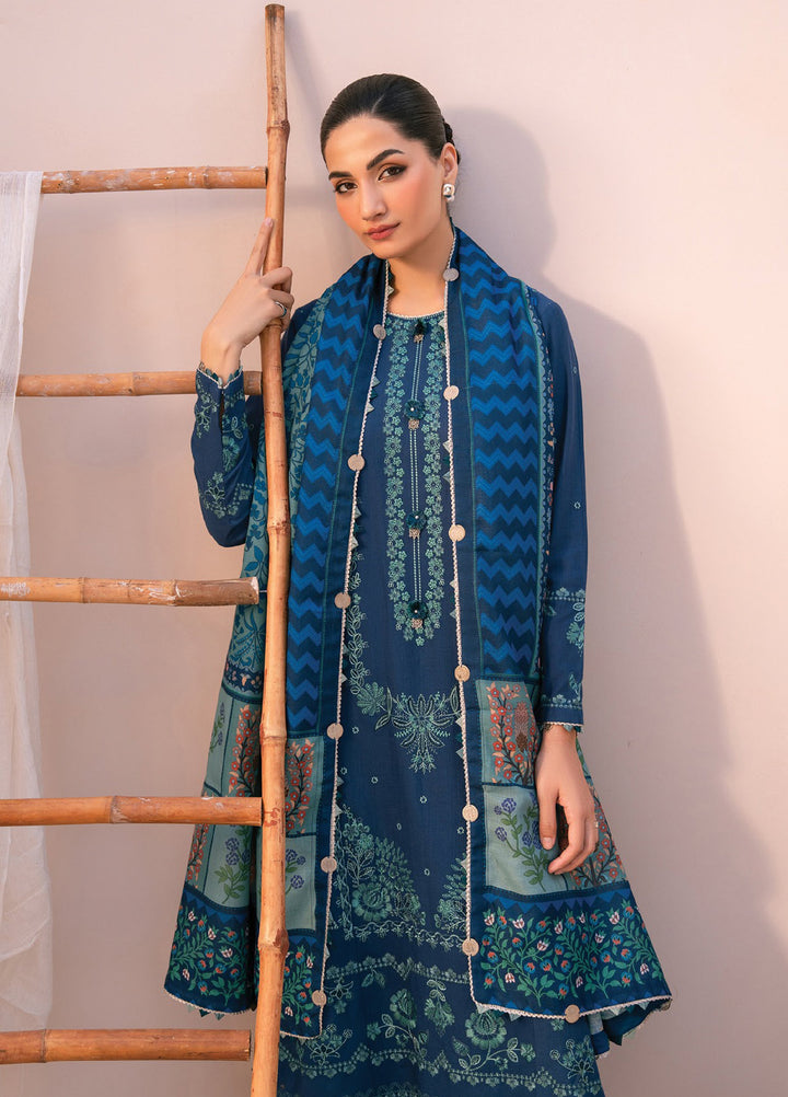 Rang e Khizaan by Xenia Unstitched Khaddar Embroidered Suits 3 Piece XE25SW D-05 SAIRA - Winter Collection