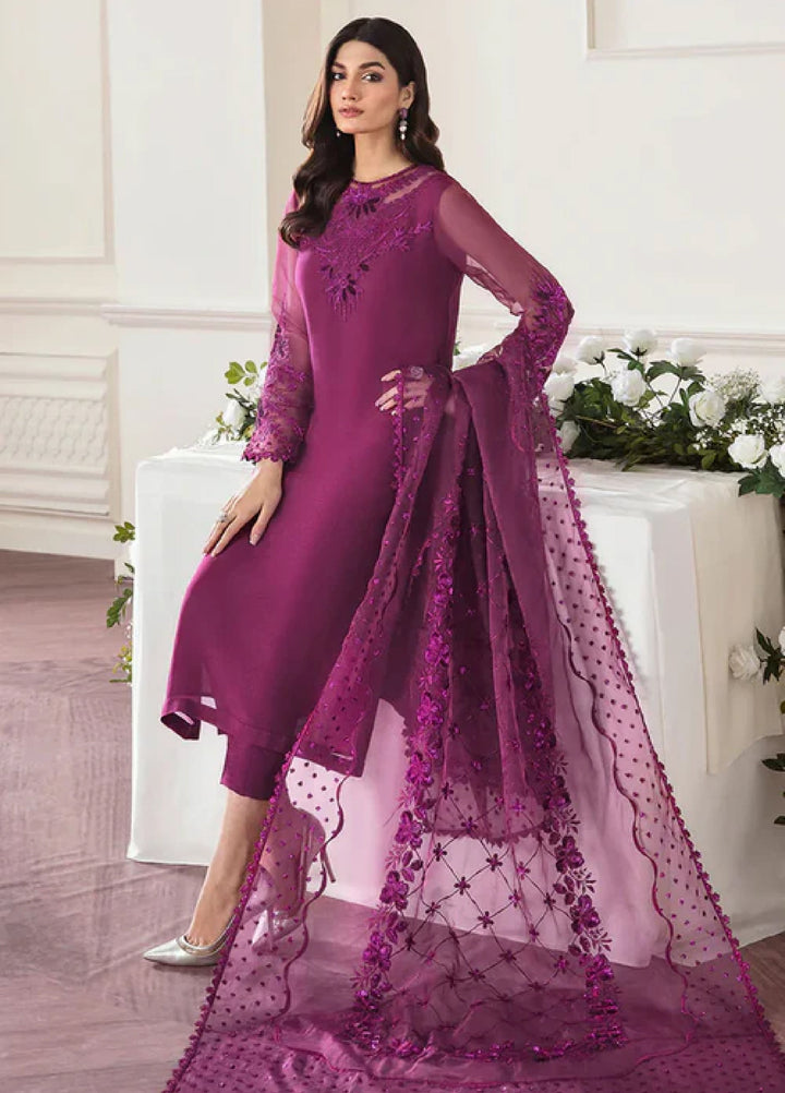 Chantelle by Baroque Unstitched Embroidered Chiffon 3 Piece Suit BQ26UCF UF-291 - Festive Collection