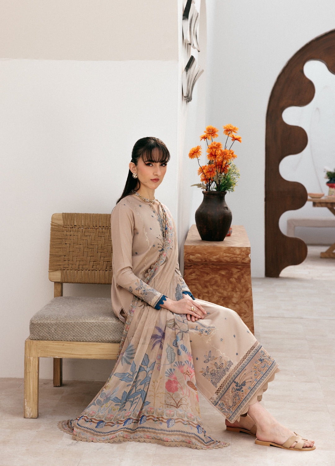 Zync by Florent Untitched Lawn Embroidered 3 Piece Suit FL26UZ FZ-5B - Summer Collection