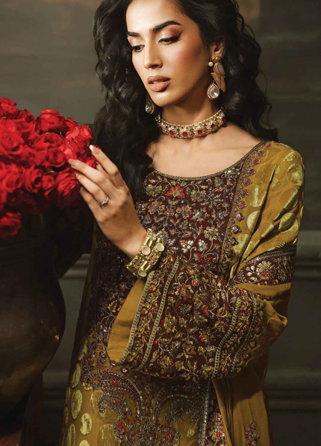 Signora by Charizma Unstitched Velvet Embroidered Suits 3 Piece CRZ25SV CVT5-16 - Festive Collection