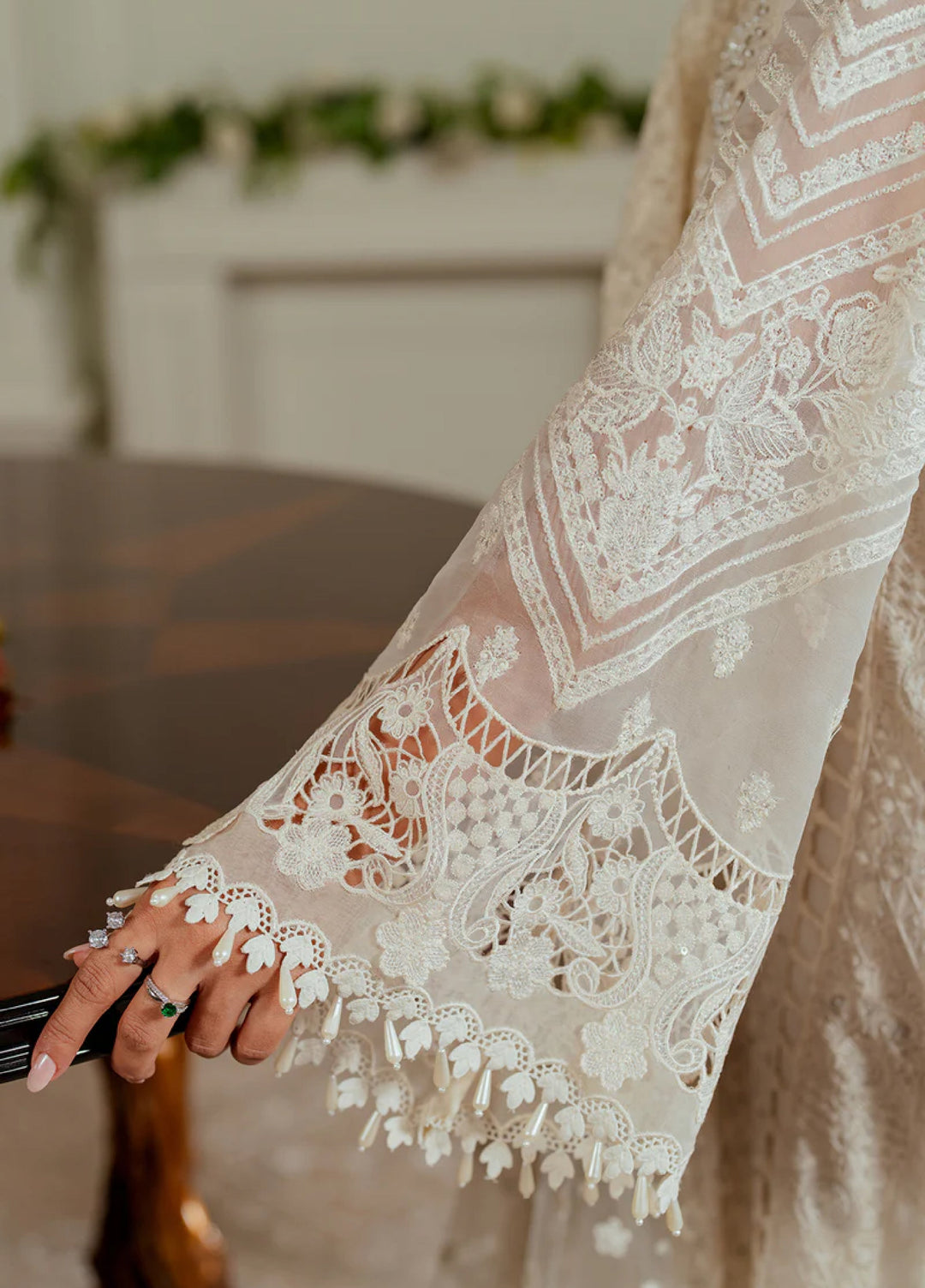 Chantelle by Baroque Unstitched Chiffon Embroidered Suits 3 Piece BQ25FC CH13-02 - Festive Collection