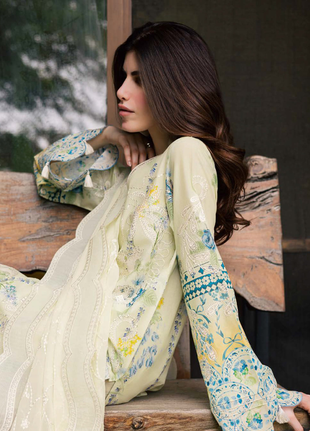 Lily May by Nureh Unstitched Embroidered Lawn 3 Piece Suit NU26ULL NE-259 - Eid Collection