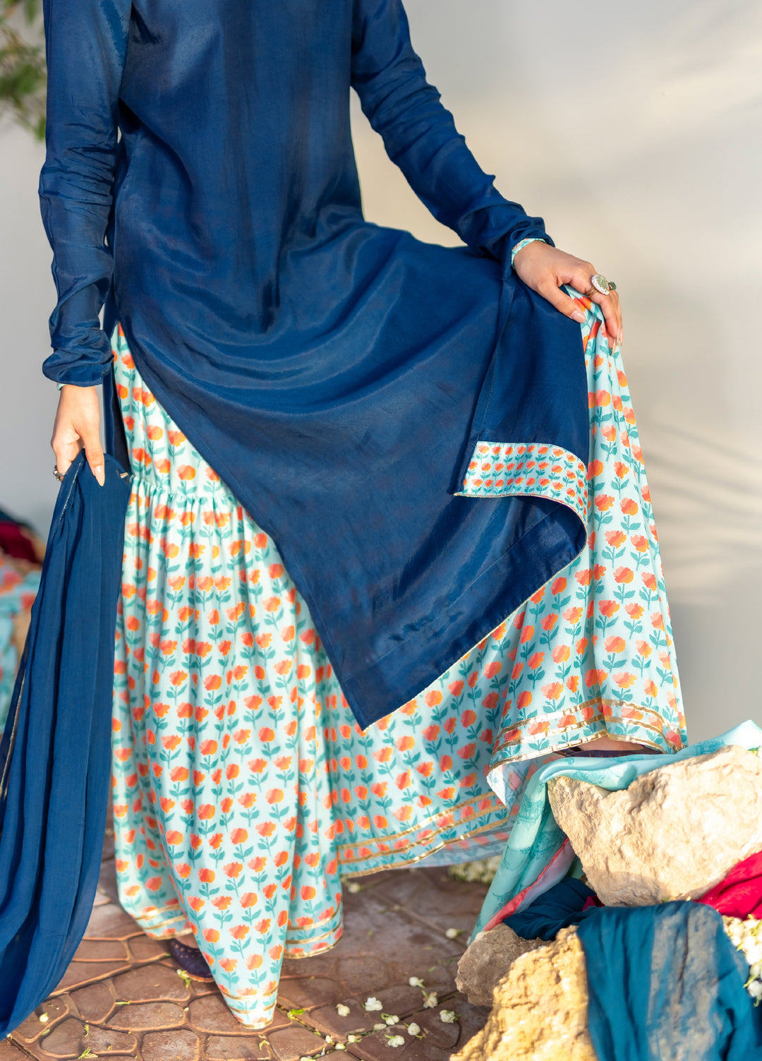 Dareecha by Daak RTW Printed Cotton Silk 2 Piece Suit SGS-N SALIAH SGS-N - Festive Collection