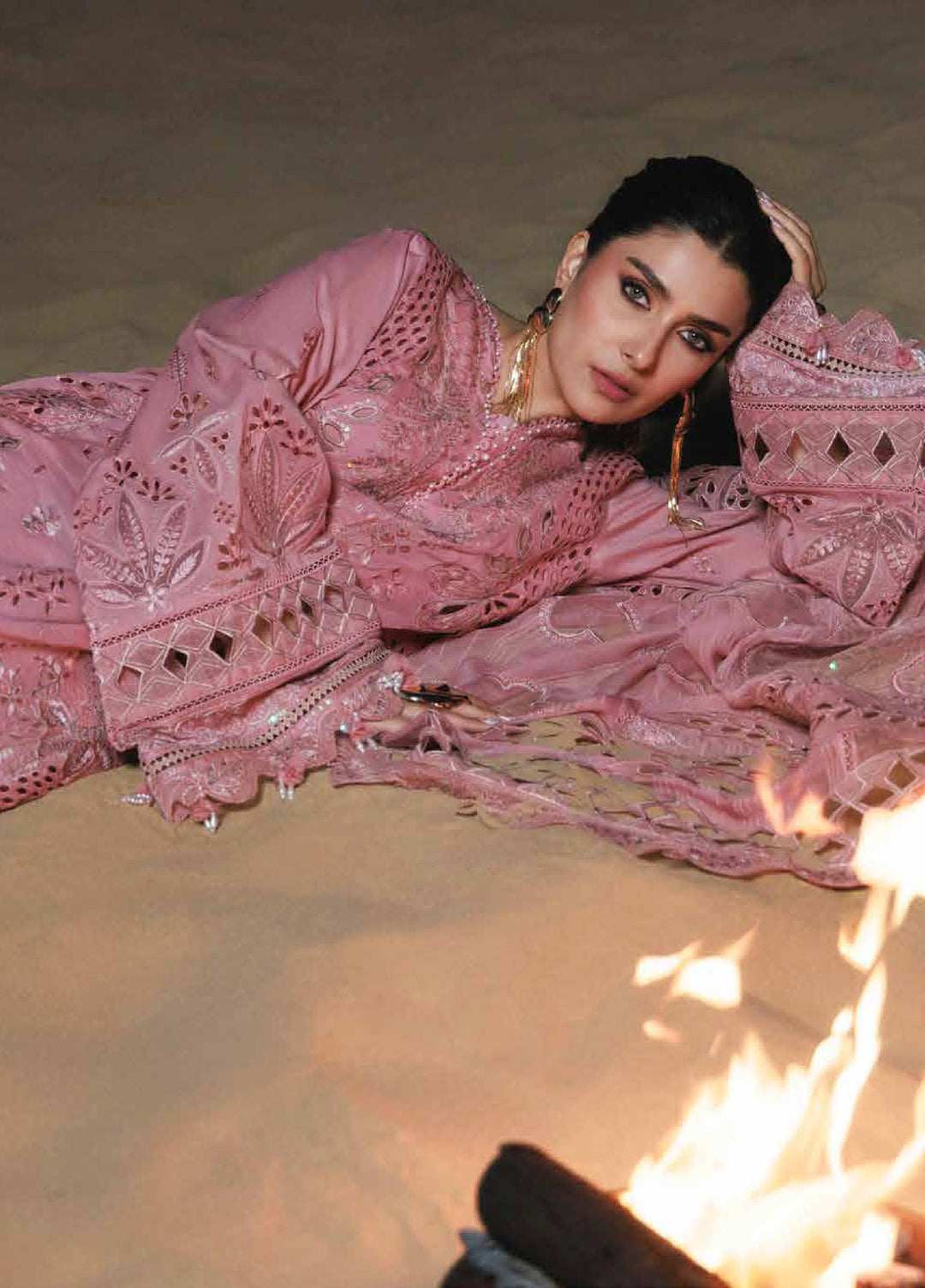 Aman by Nureh Unstitched Embroidered Luxury Lawn 3 Piece Suit NU26UA NE-232 - Festive Collection