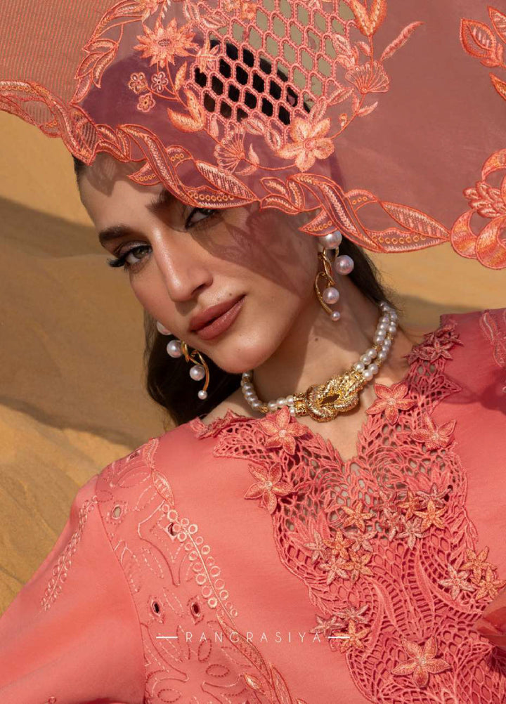 Rang Rasiya Premium Unstitched Embroidered Lawn 3 Piece Suit RR26UP D-1 Elnaz - Festive Collection