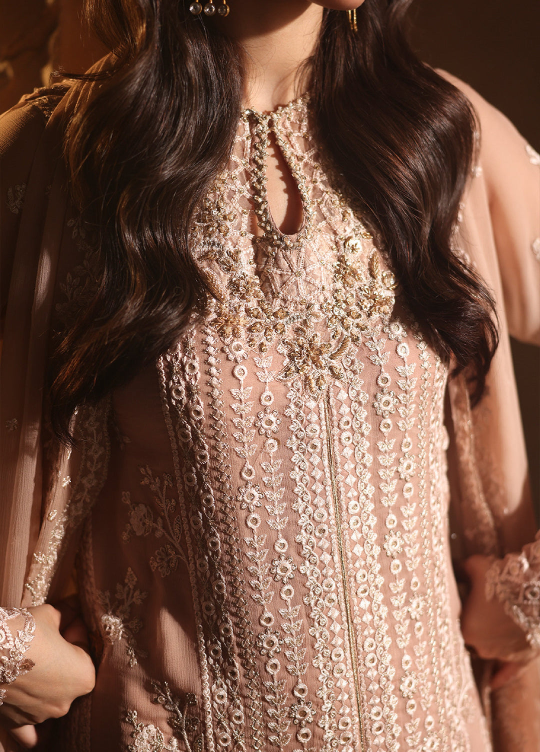 Luxe by Azure Unstitched Chiffon Embroidered Suits 3 Piece AZ25LF Lueur - Festive Collection