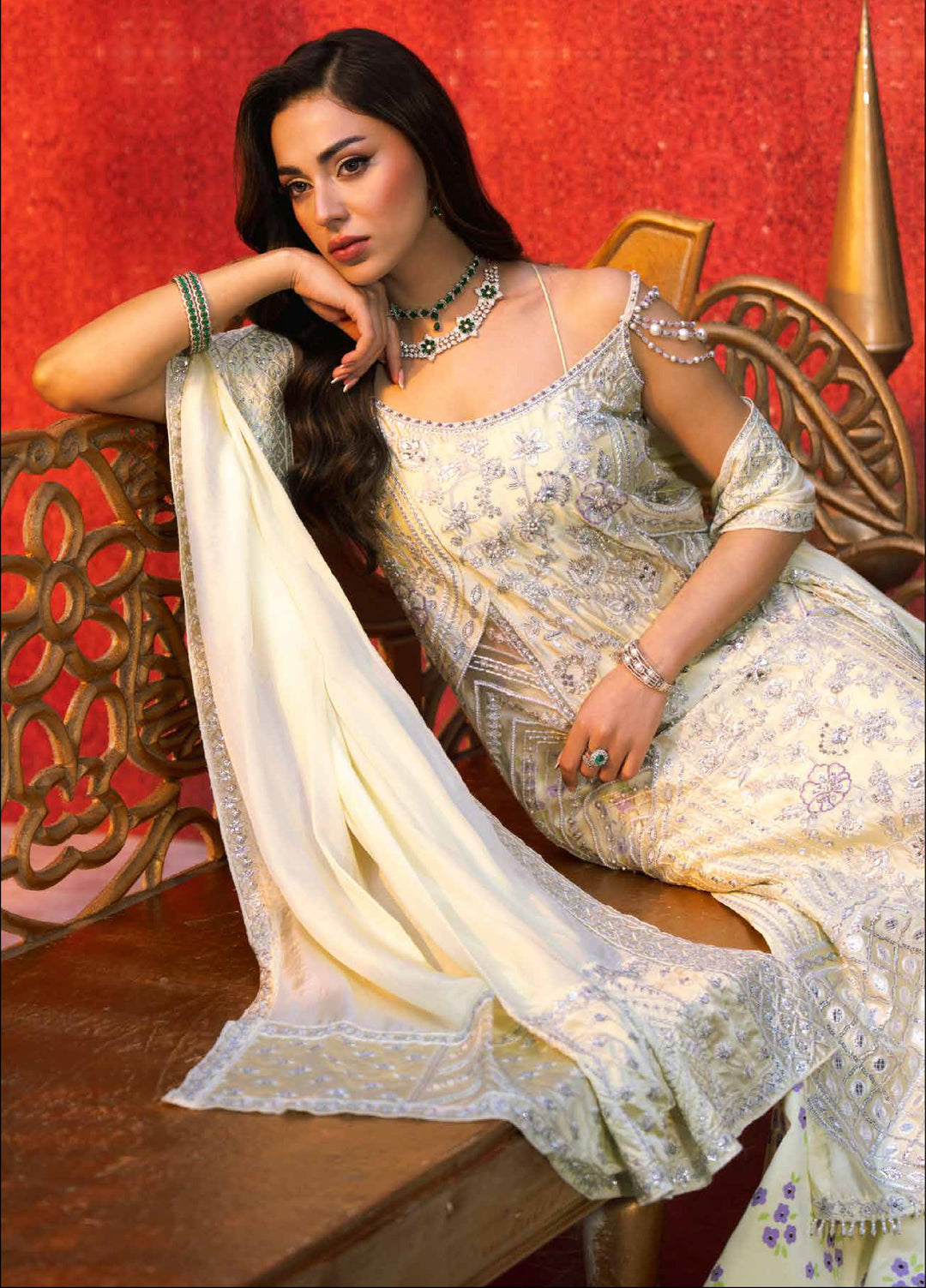 Zarmina by Zariya Unstitched Embroidered Russian Silk 3 Piece Suit ZRY26UZ ZB50041 - Festive Collection