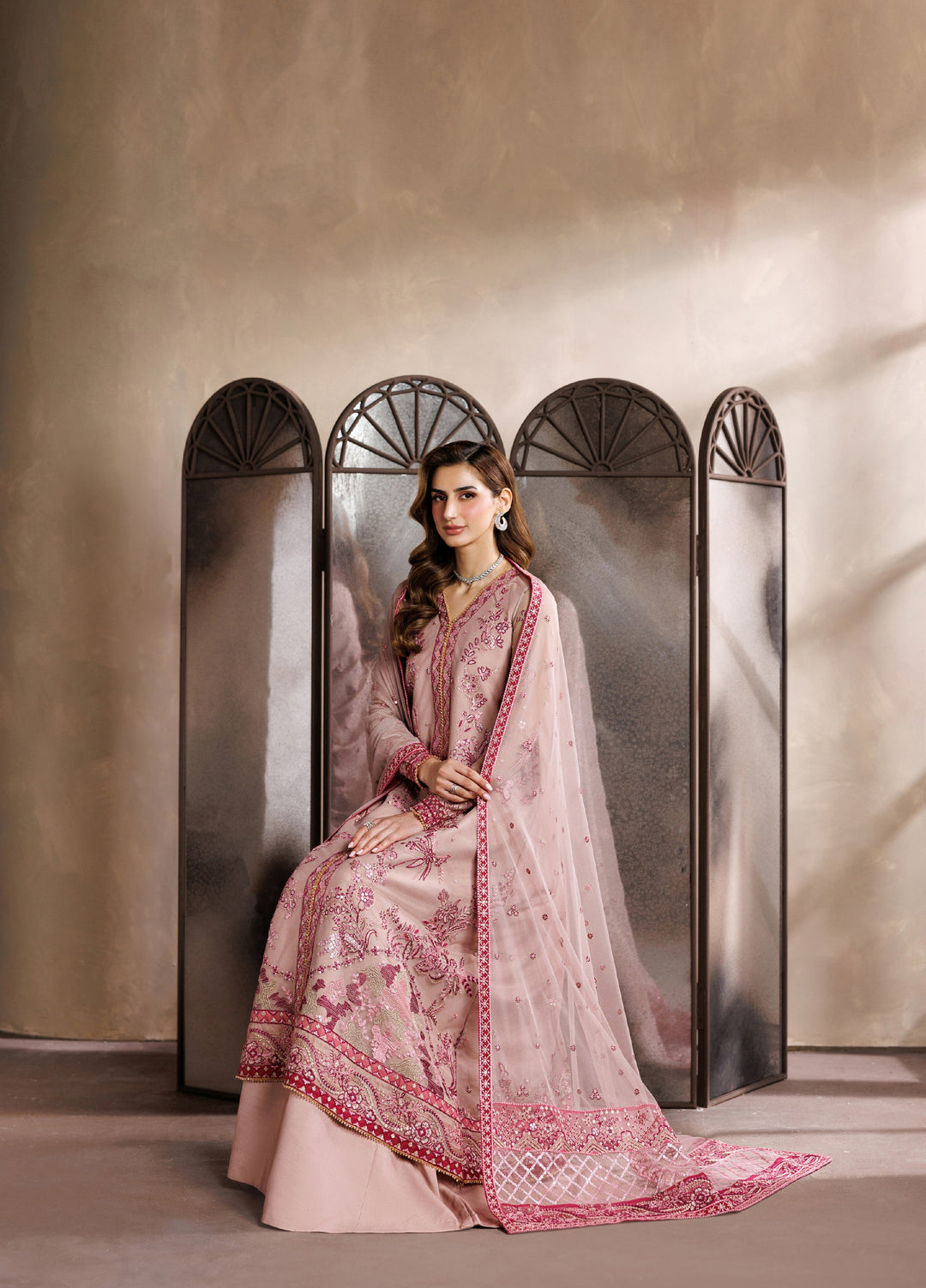 Zaryah by Zarif Unstitched Embroidered Net 3 Piece Suit ZR26UZF ZF-ZYR-PARISA-02 - Festive Collection