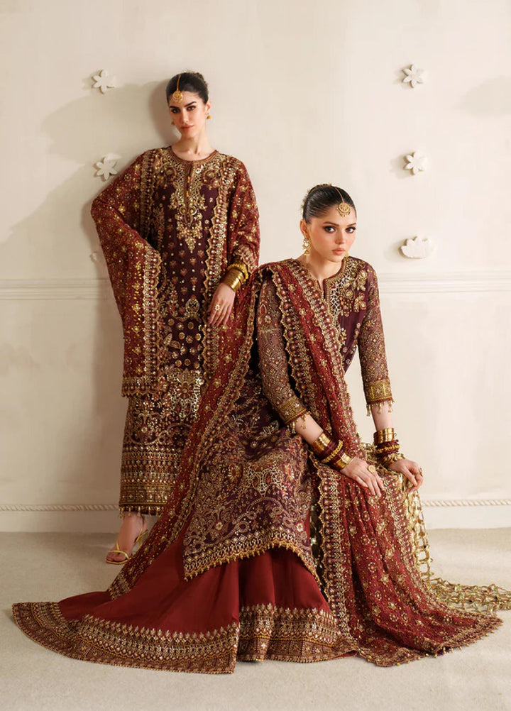 Chantelle by Baroque Unstitched Chiffon Embroidered Suits 3 Piece BQ25FC CH14-07 - Festive Collection