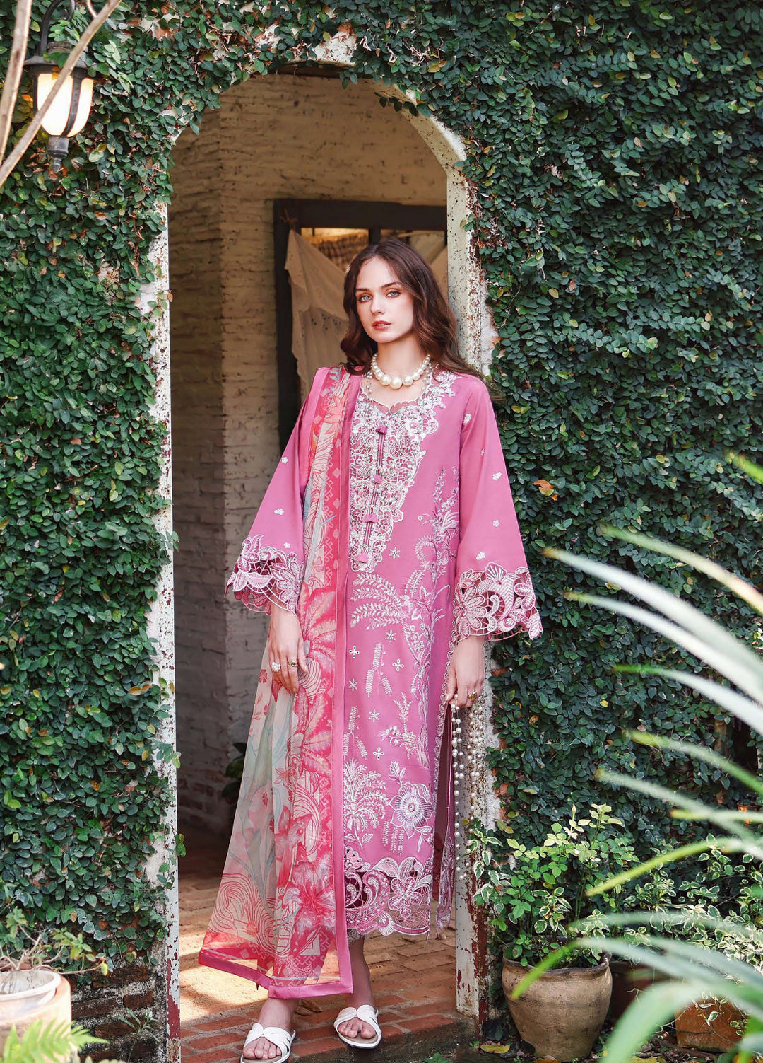 The Secret Garden by Mushq Unstitched Embroidered Lawn 3 Piece Suit MU26ULSG Mystic Camellia HUNSS260208 - Festive Collection